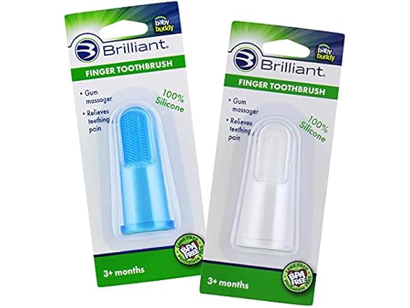 Brilliant Baby Finger Toothbrush, 2Pk