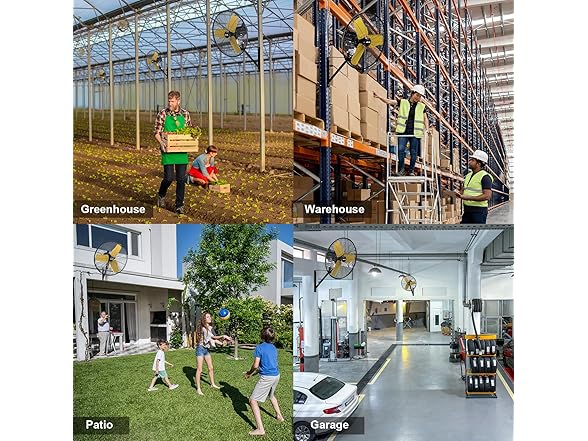 9000 CFM 24" Outdoor Oscillating Wall Fan, High Velocity 3-S (Open Box)