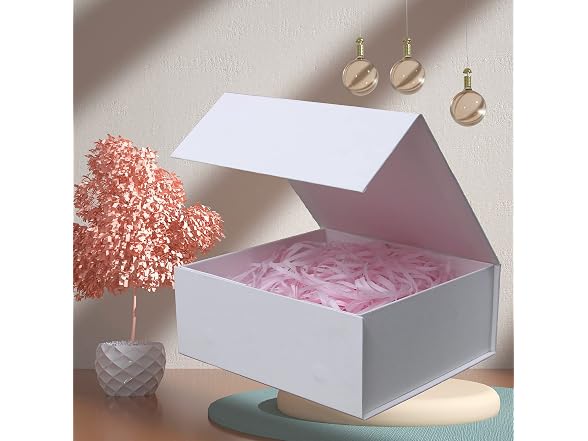 Rsgift White Gift Boxes Magnetic Closure