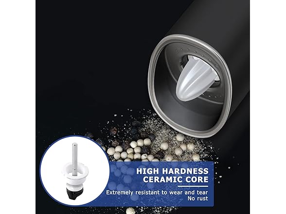 KitchenBoss Electric Gravity Salt Pepper Grinder Set