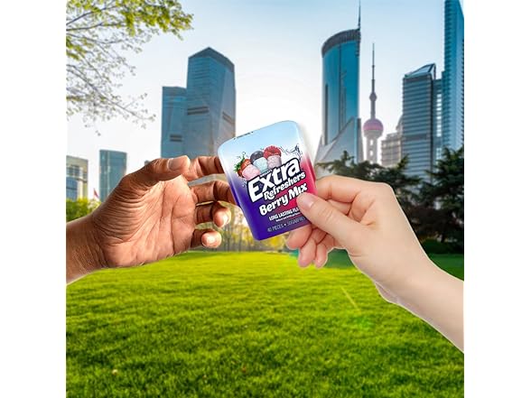 Extra Refreshers Berry Mix Gum, 40-Piece