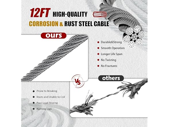 2 Ton Come Along Winch 12 Ft Steel Cable 