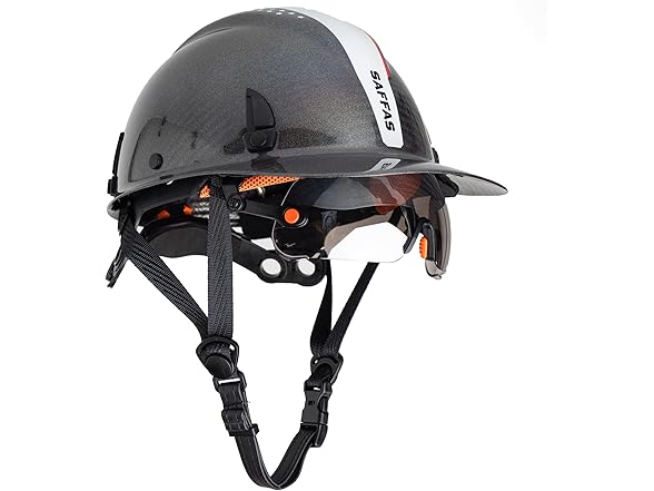 SAFFAS Carbon Fiber Hard HAT with Brim