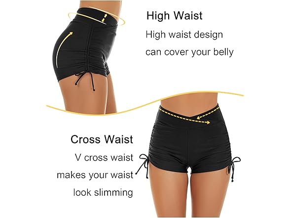 Tournesol Women’s High Waist Swim Shorts