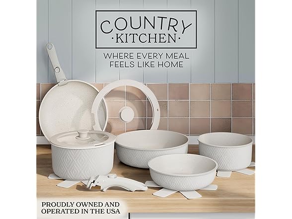 Country Kitchen Cookware Set, Rhombus