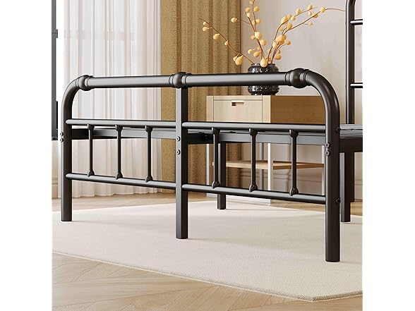 ZIYOO Vintage-Inspired 14" King Metal Bed Frame