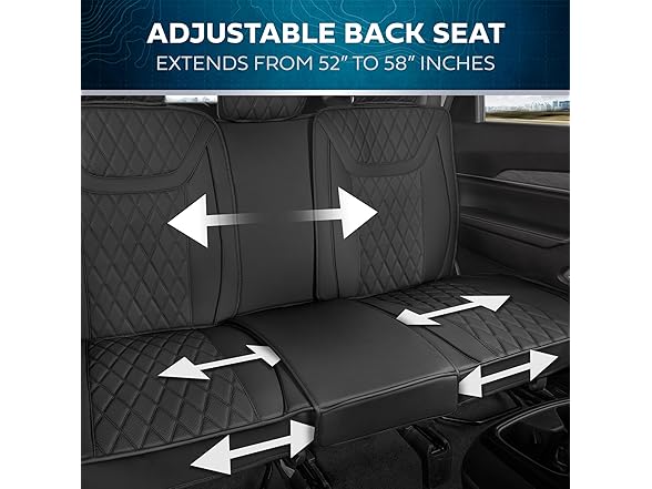 Rear Seat Cover Black Leatherette