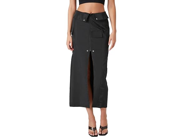 Forever 21 (S) Split-Hem Cargo Maxi Skirt