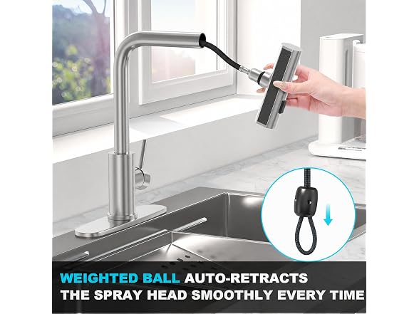 Kitchen Faucets with Pull Down Sprayer