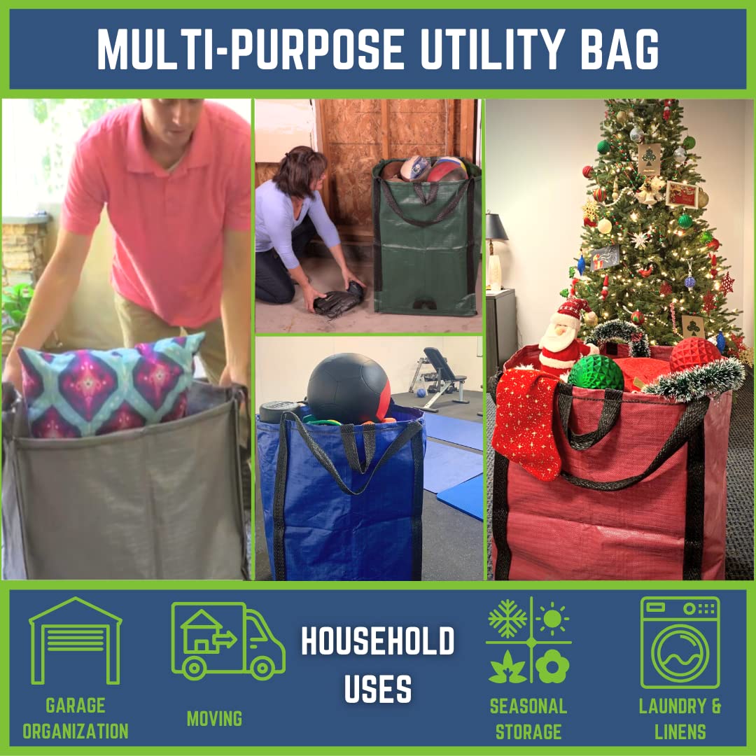 DURASACK Heavy Duty Reusable Yard Bags, 48-Gallon, 3PK - Gallery 19