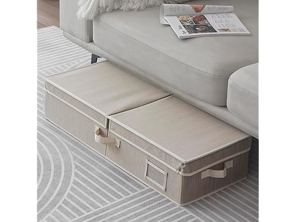 Sukkiri Homu Under Bed Storage Bag  Clay