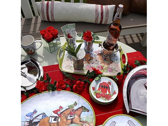 Derby Day at the Races Set of 4 Canape Plates