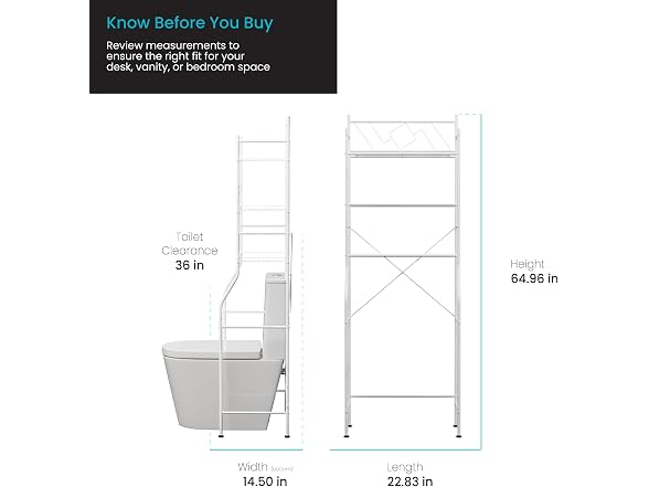 Home Zone Living Over-the-Toilet Bathroom Storage 