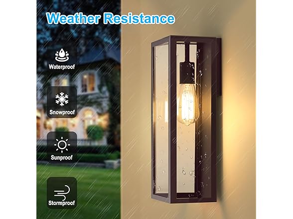 VerRon Exterior Waterproof Wall Sconce