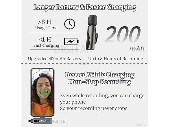 Wireless Lavalier Mic for iPhone & PC