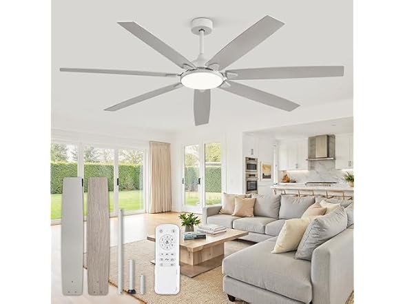 Fanbulous Gray 72" Ceiling Fan with Lights