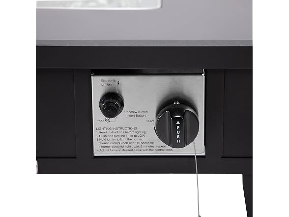 LeisureMod Walbrooke Modern Outdoor Square Fire Pit Table Black