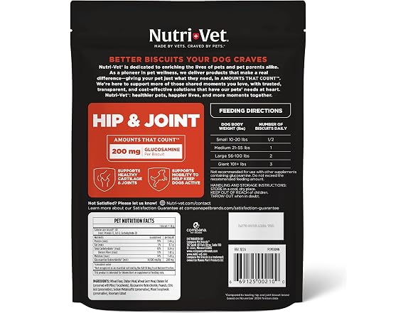 Nutri-Vet Hip & Joint Biscuits for Dogs