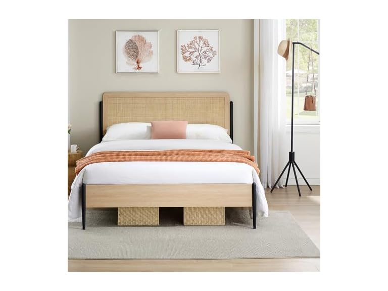 GarveeHome Full Size Boho Bed Frame
