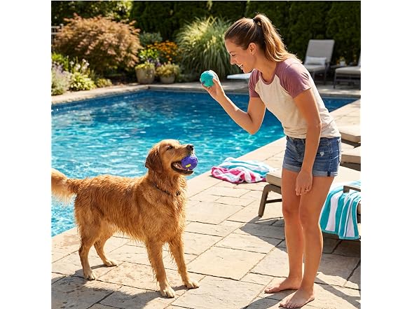 Outward Hound FlyFetch Rubber Fetch Ballz Dog Toy