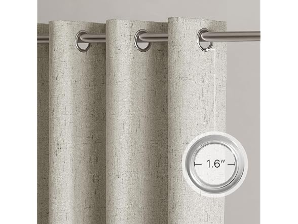 NICETOWN Beige Blackout Curtains 52"W x 84" L