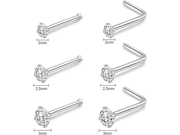 LIHADA 20G Gold Nose Ring Stud