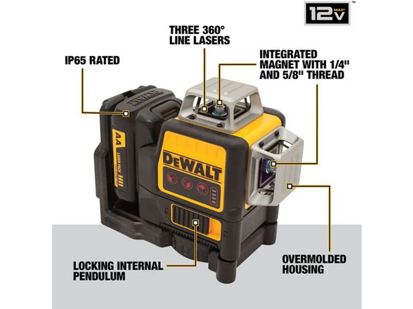DEWALT DW089LR-K Laser Level 360 Self Leveling Kit