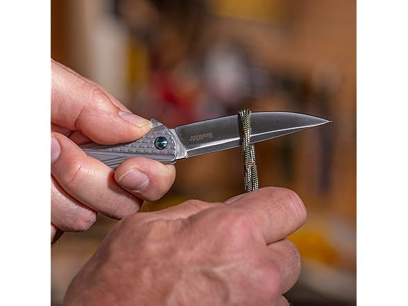 SMITH’S 3-Inch Folding Knife Stonewash Finish