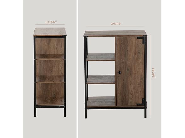Landia Home CVA6114U Floor Cabinet Brown