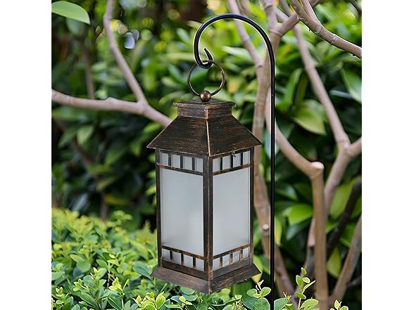 18'' Glass Solar Lantern