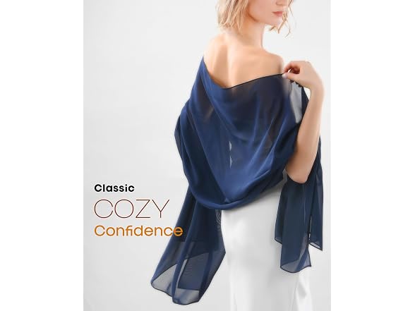 FURTALK Shawl Wrap for Women Navy