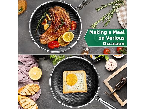Hybrid Nonstick 6-Piece Frying Pan Set