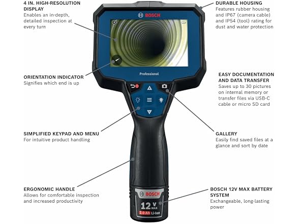 Bosch GIC4-23C-RT Handheld Inspection Camera