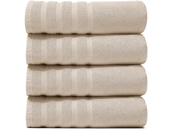 Hearth & Harbor Bath Towels for Bathroom - 100% Cotton