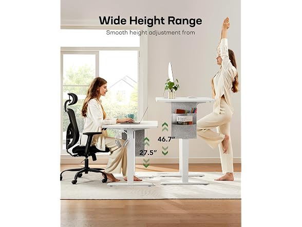 Marsail Standing Desk, White 63x24"