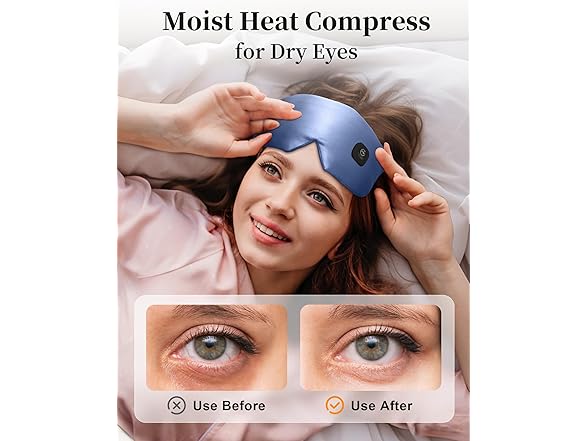 Silk heated eye mask