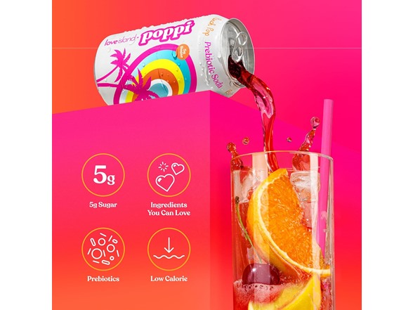 12PK Poppi Sparkling Prebiotic Soda Punch Pop