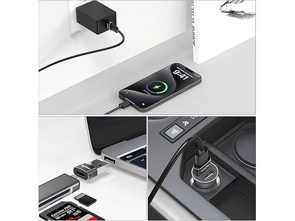 FlyCoco FlyCoco 6 Pack USB to USB C Adapter, USB C Female