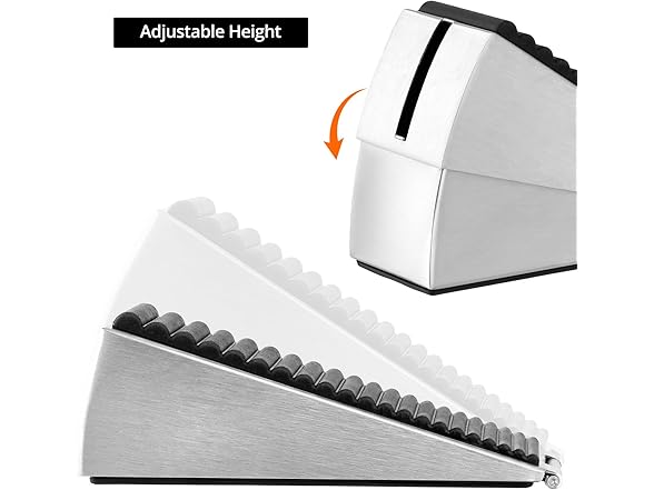 QWORK Adjustable Door Stopper Steel
