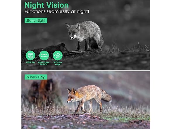 FRKTCAM Trail Camera 4K 64MP Solar Game Camera