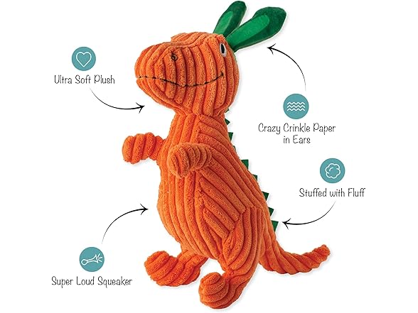 Fringe Studio Plush Dog Toy, Carrot ‘Bout Y