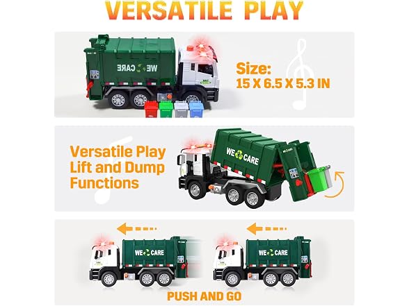 AXWATDEI Garbage Truck Toy
