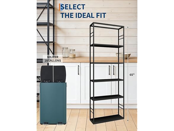 PrecisionAuto 60L Dual Compartment Kitchen Trash Can