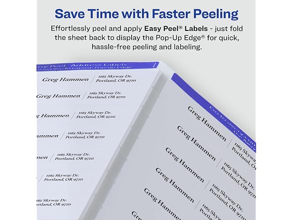 Avery Glossy Clear Address Labels, Laser/Inkjet, 1" x 2-5/8"