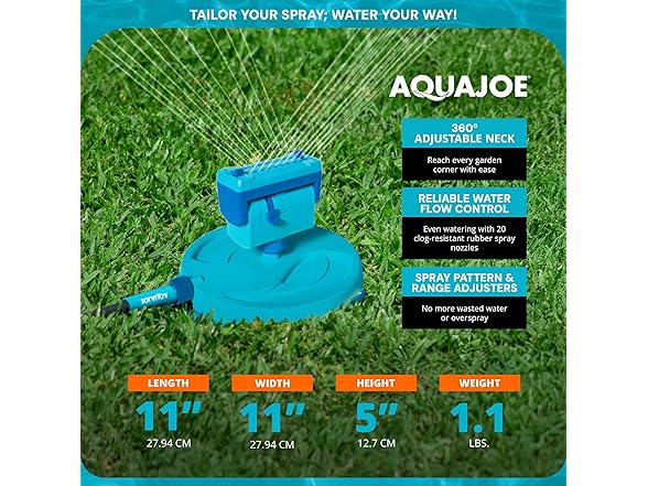 Aqua Joe Mini Oscillating Sprinkler