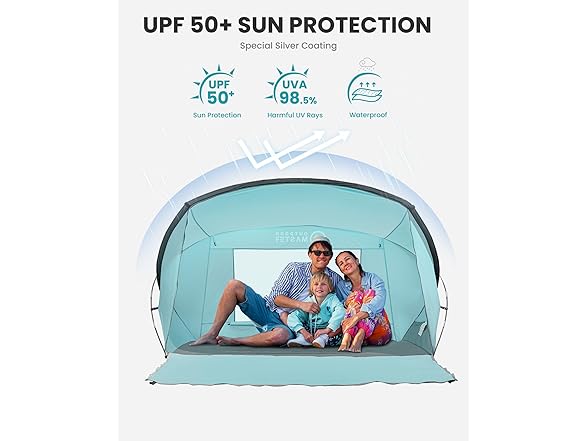 OutdoorMaster Beach Tent for 3-4 Person