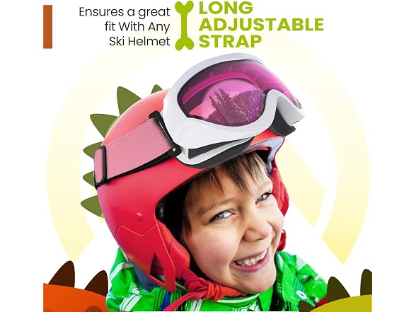 OutdoorMaster Kids Ski Goggles White-Pink