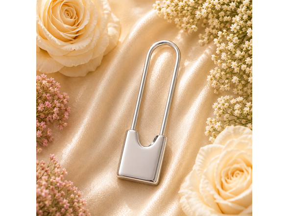 Silver Padlock Drop Earrings