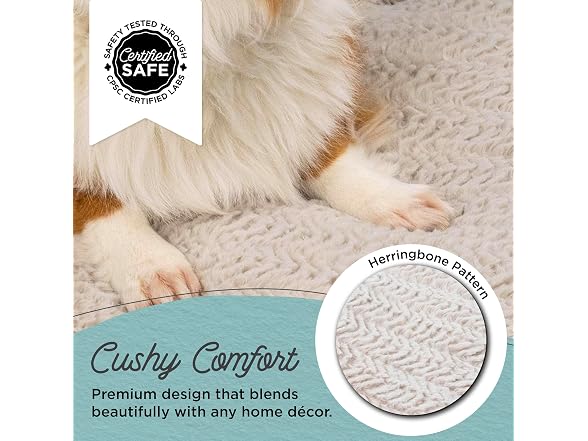 Best Friends by Sheri Comfy Crate Dog Bed Washable, Oyster