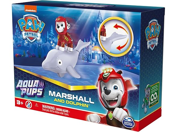 Paw Patrol, Aqua Pups Marshall and Dolphin